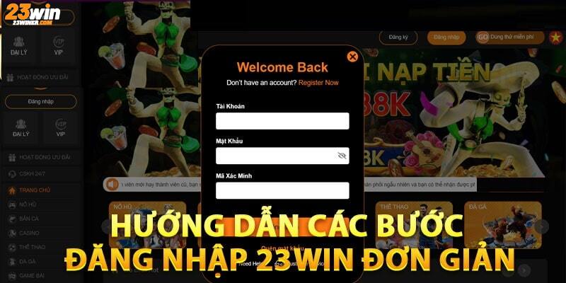 Điền thông tin được yêu cầu khi bạn đăng nhập 23Win