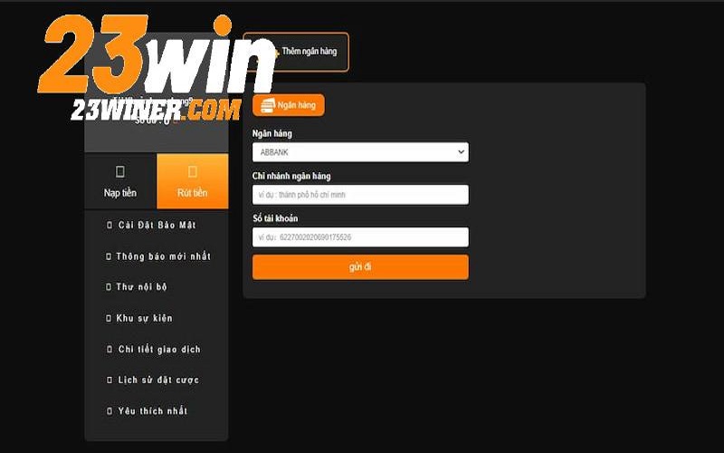 Nhà cái mang lại trải nghiệm tuyệt vời khi sử dụng dịch vụ rút tiền 23Win